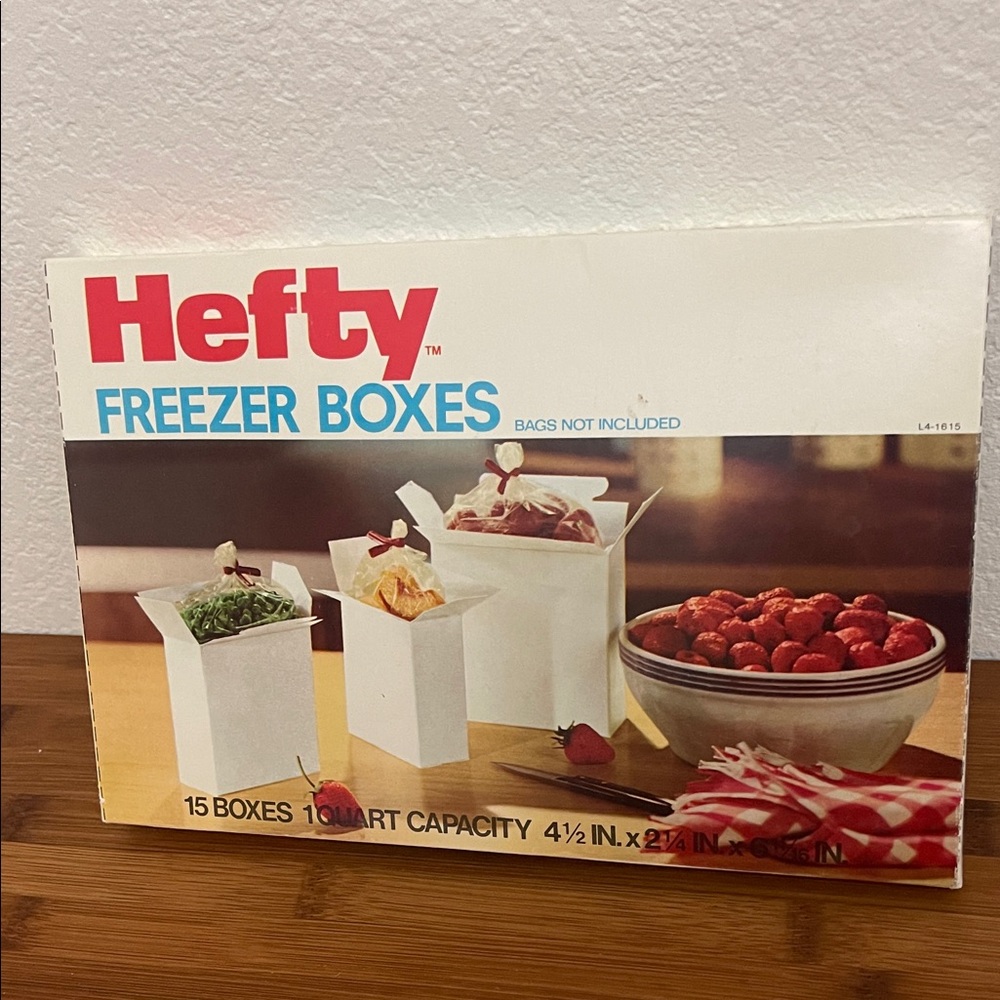NEW HEFTY‎ 15 Freezer Boxes - White Vintage 1984